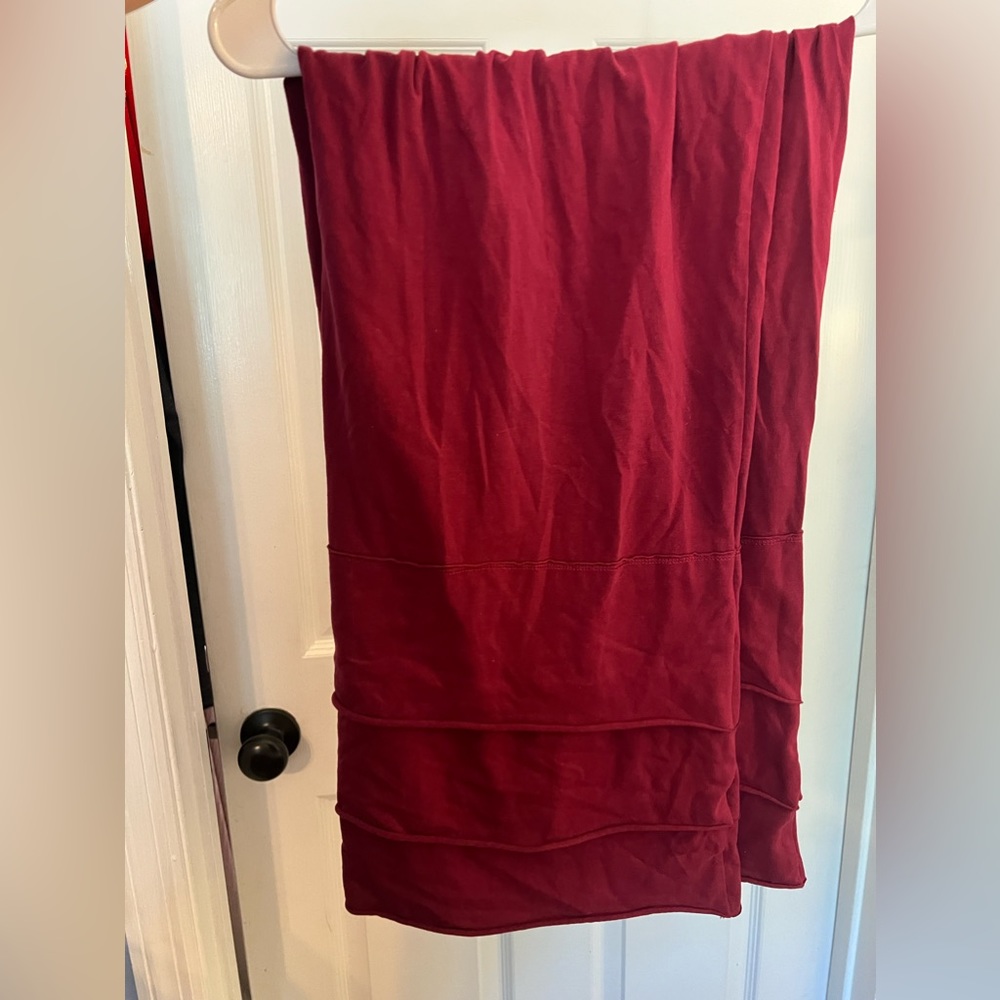 Burgundy Matilda Jane loose leg ruffle